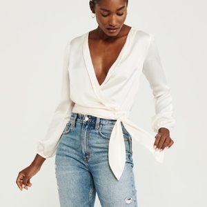 Women’s Satin Tie-Waist Blouse